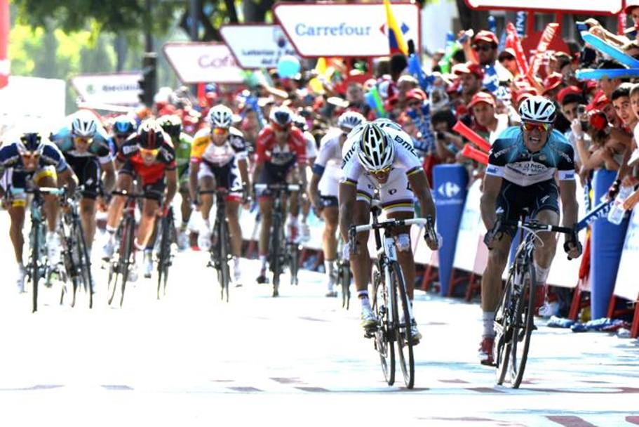 Lo scorso anno sul traguardo della settima tappa della Vuelta il ceco beffa Gilbert. Bettini